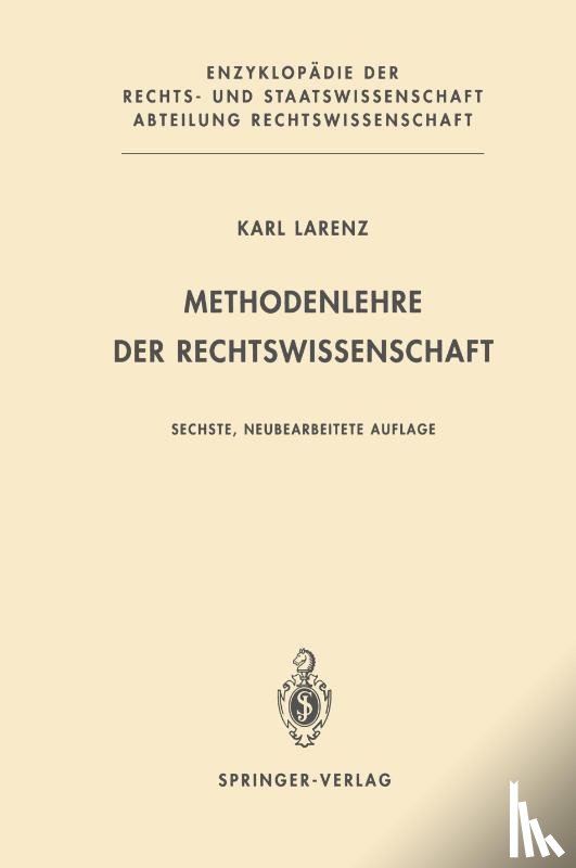 Larenz, Karl - Methodenlehre Der Rechtswissenschaft