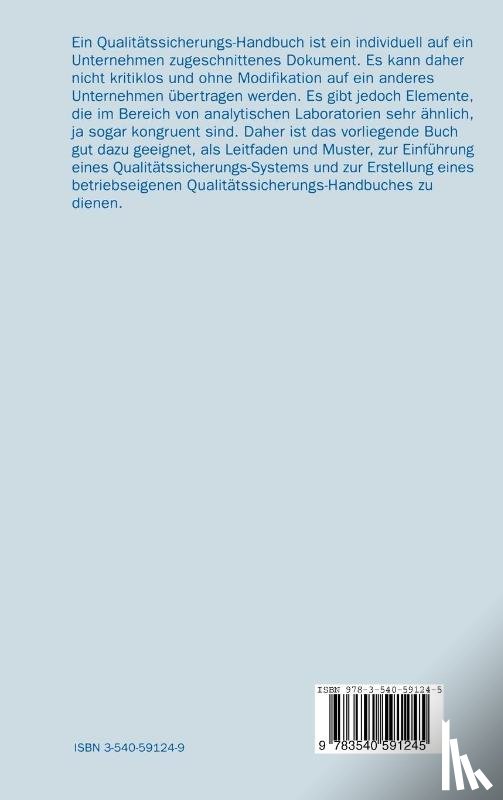 Klaus Soehngen - Das Qualitatssicherungs-Handbuch Im Labor