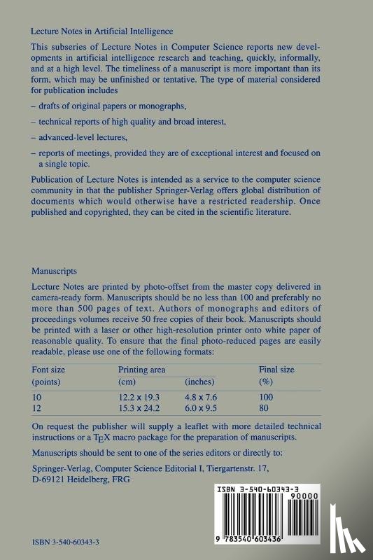  - KI-95: Advances in Artificial Intelligence