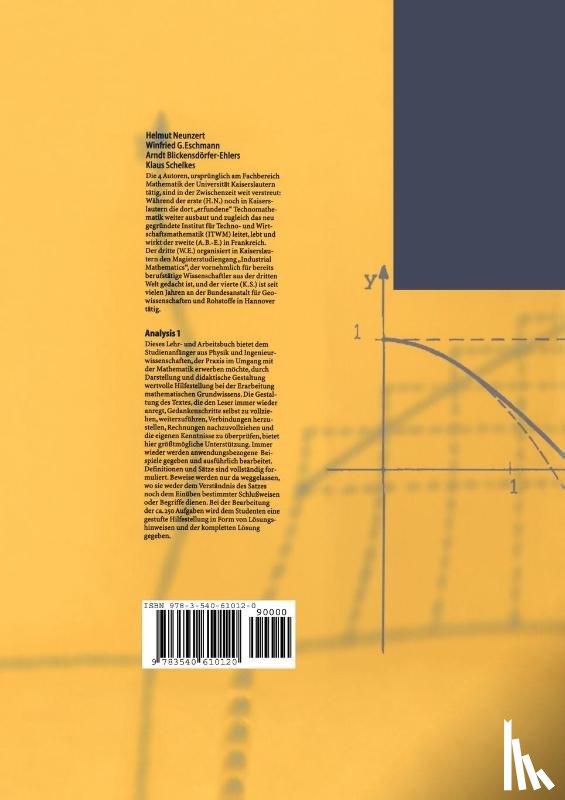Neunzert, H., Eschmann, Winfried G., Blickensdörfer-Ehlers, Arndt, Schelkes, Klaus - Analysis 1