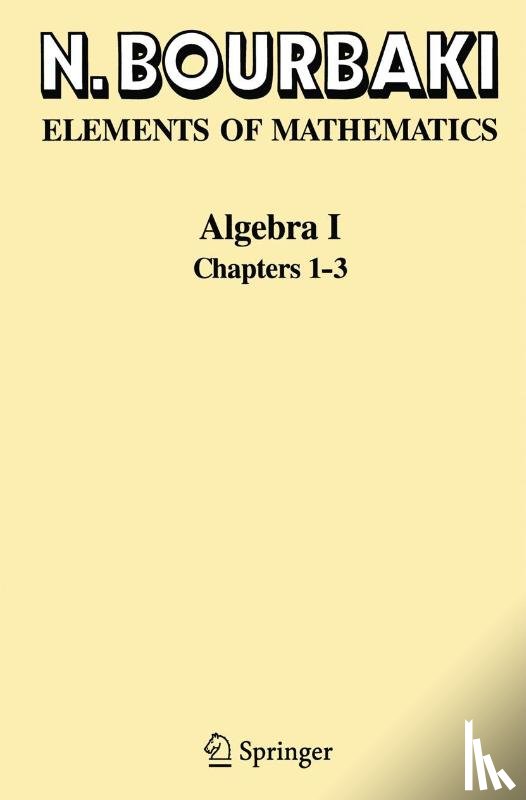 N. Bourbaki - Algebra I