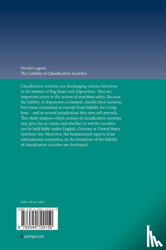 Lagoni, Nicolai I. - The Liability of Classification Societies