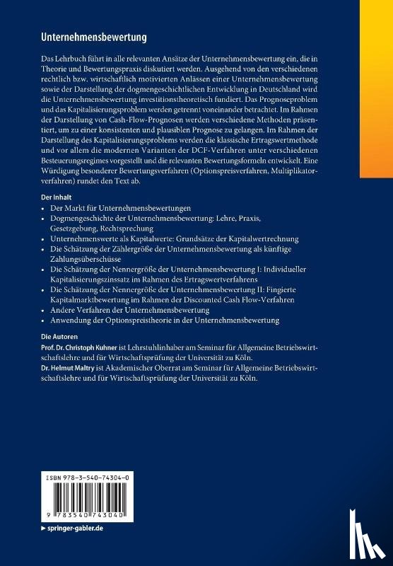 Kuhner, Christoph, Maltry, Helmut - Unternehmensbewertung