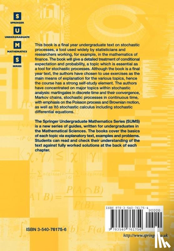 Brzezniak, Zdzislaw, Zastawniak, Tomasz - Basic Stochastic Processes