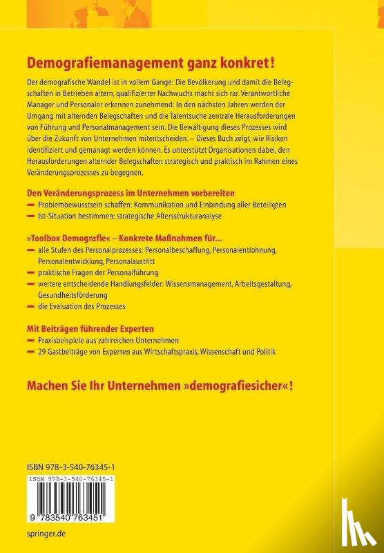 Jurgen Deller, Stefanie Kern, Esther Hausmann, Yvonne Diederichs - Personalmanagement Im Demografischen Wandel. Ein Handbuch Fur Den Veranderungsprozess Mit Toolbox Demografiemanagement Und Altersstrukturanalyse