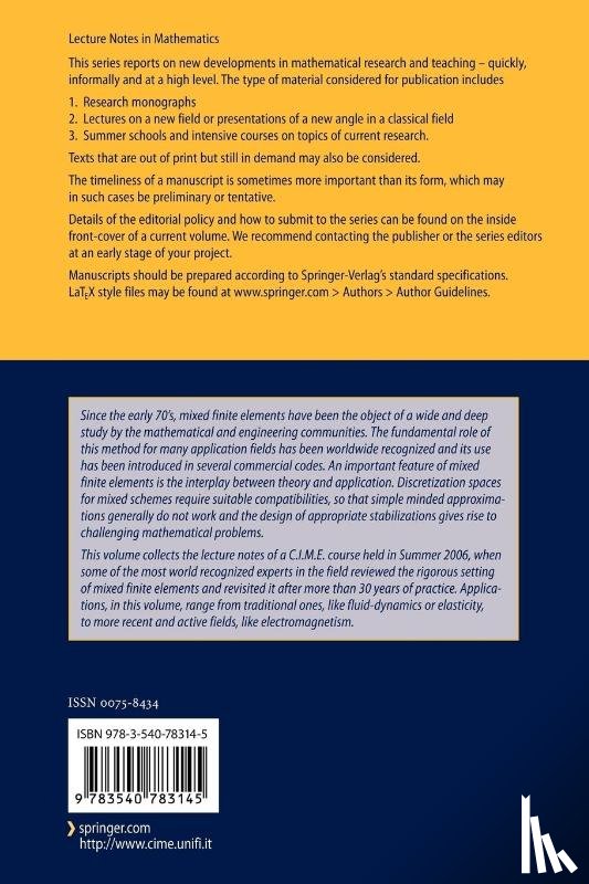 Boffi, Daniele, Brezzi, Franco, Demkowicz, Leszek F., Duran, Ricardo G. - Mixed Finite Elements, Compatibility Conditions, and Applications