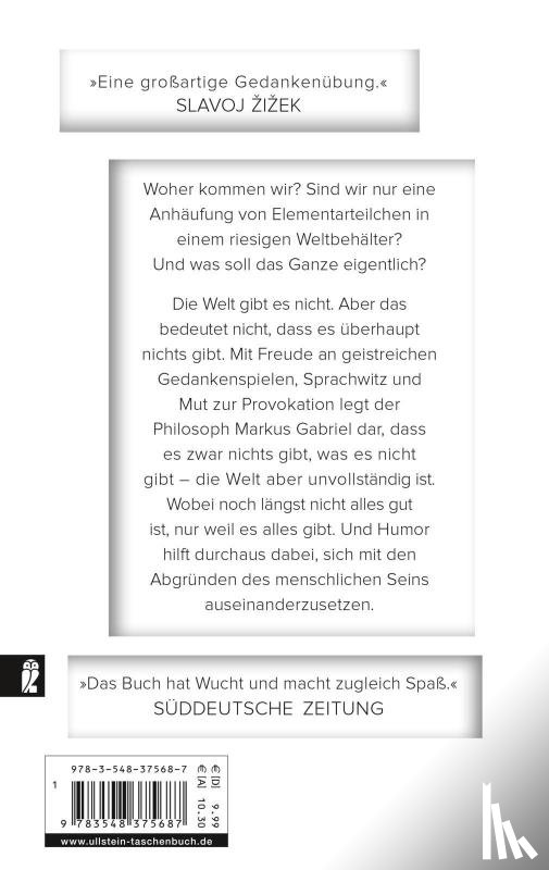 Gabriel, Markus - Warum es die Welt nicht gibt