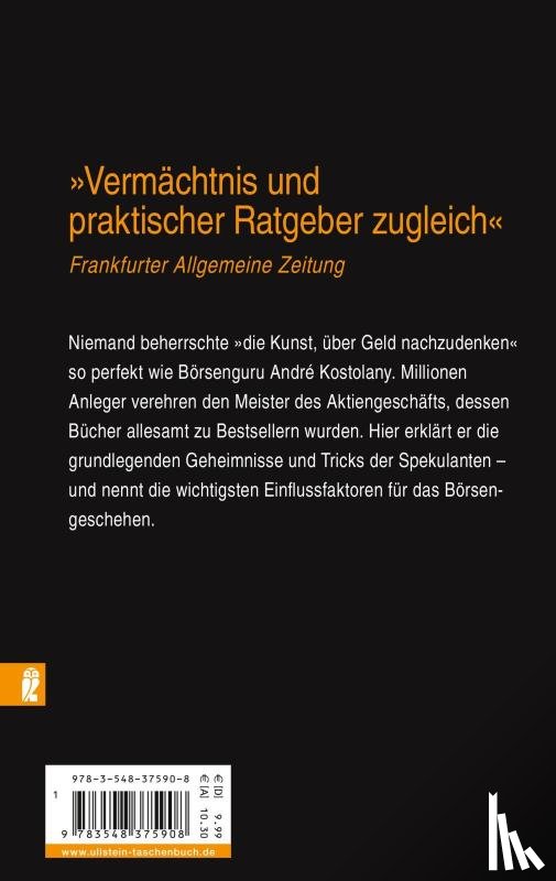 Kostolany, André - Die Kunst, über Geld nachzudenken