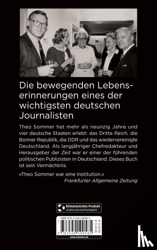 Sommer, Theo - Zeit meines Lebens