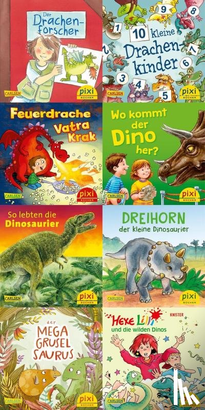  - Pixi-Box 279: Dinos und Drachen bei Pixi (8x8 Exemplare)