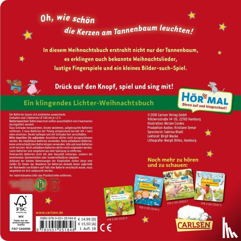 Cordes, Miriam - Hör mal (Soundbuch): O Tannenbaum ...