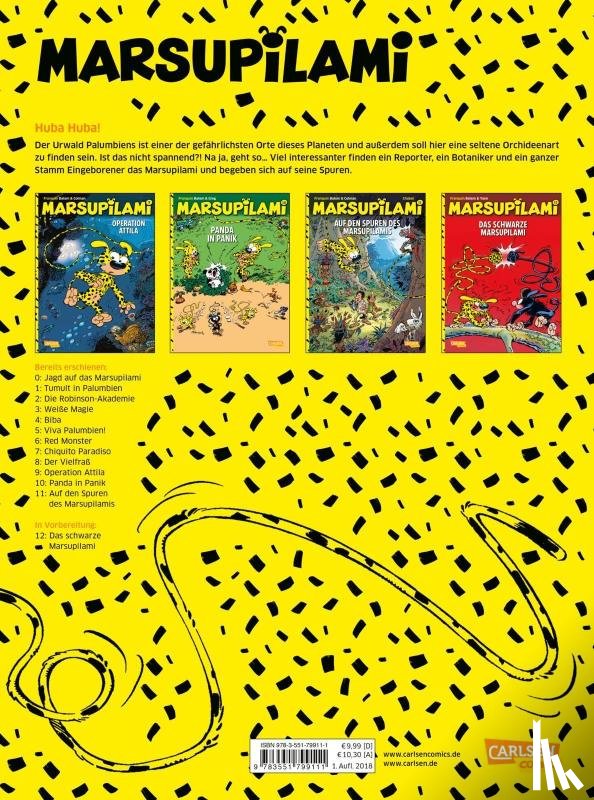 Franquin, André, Colman, Stéphan, Chabat, Alain - Marsupilami 11: Auf den Spuren des Marsupilamis