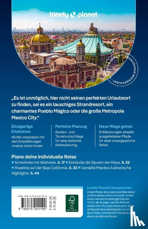 Armstrong, Kate, Balsam, Joel, Bartlett, Ray, Hecht, John - LONELY PLANET Reiseführer Mexiko