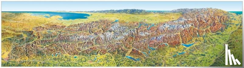 Marco Polo Verlag - MARCO POLO Das Große Alpen Panorama Sommer, plano in Hülse