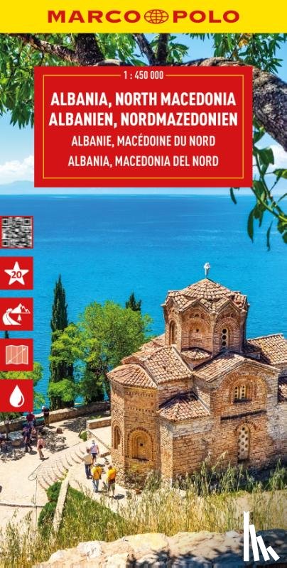  - Marco Polo Wegenkaart Albanië, Noord-Macedonië