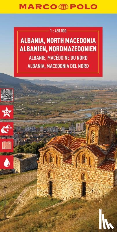  - Marco Polo Wegenkaart Albanië, Noord-Macedonië