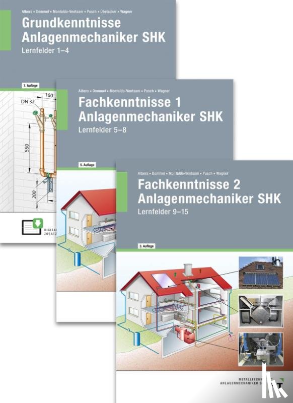 Wagner, Josef, Übelacker, Eugen, Pusch, Peter, Montaldo-Ventsam, Henry - Paketangebot Das Gesellenstück. Anlagenmechaniker SHK Lernfelder 1-15