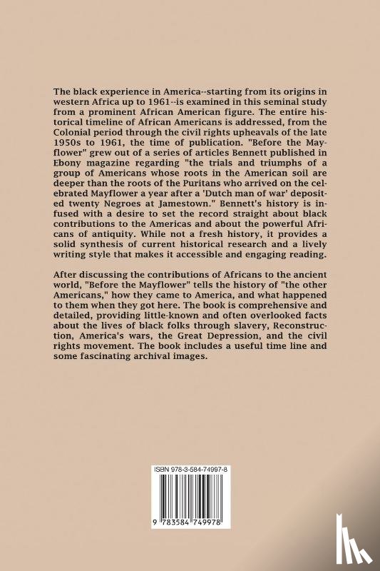 Bennett, Lerone - Before the Mayflower; A History of the Negro in America, 1619-1962