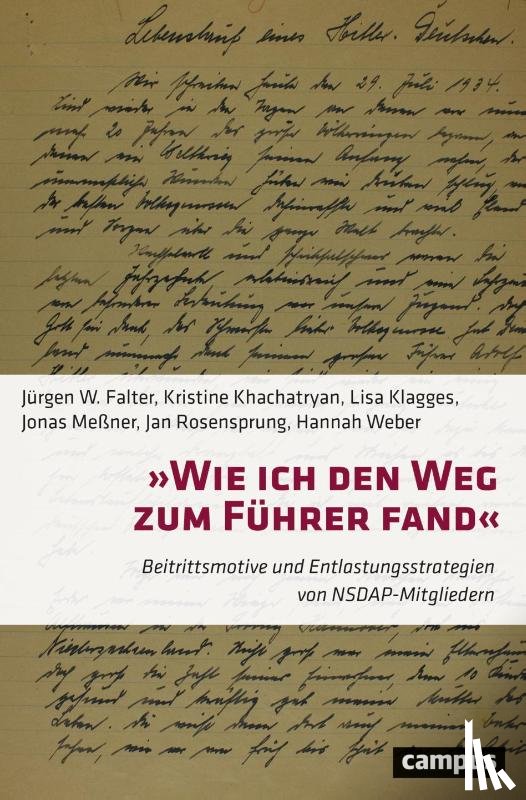 Falter, Jürgen W., Khachatryan, Kristine, Klagges, Lisa, Meßner, Jonas - »Wie ich den Weg zum Führer fand«