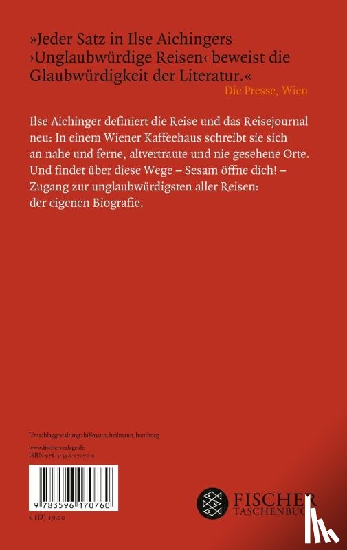 Aichinger, Ilse - Unglaubwürdige Reisen