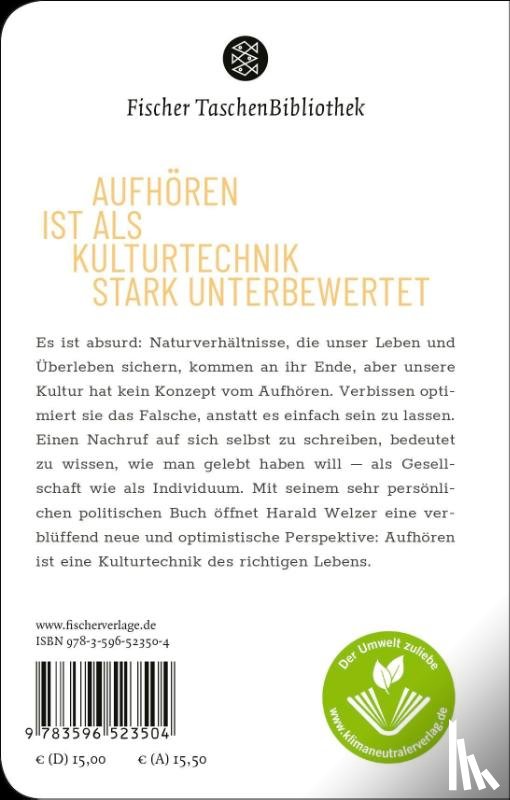 Welzer, Harald - Nachruf auf mich selbst.