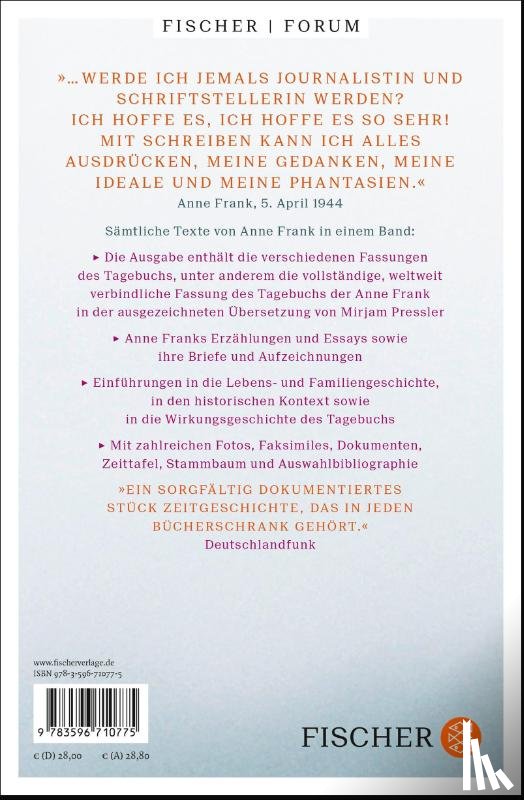 Frank, Anne - Gesamtausgabe