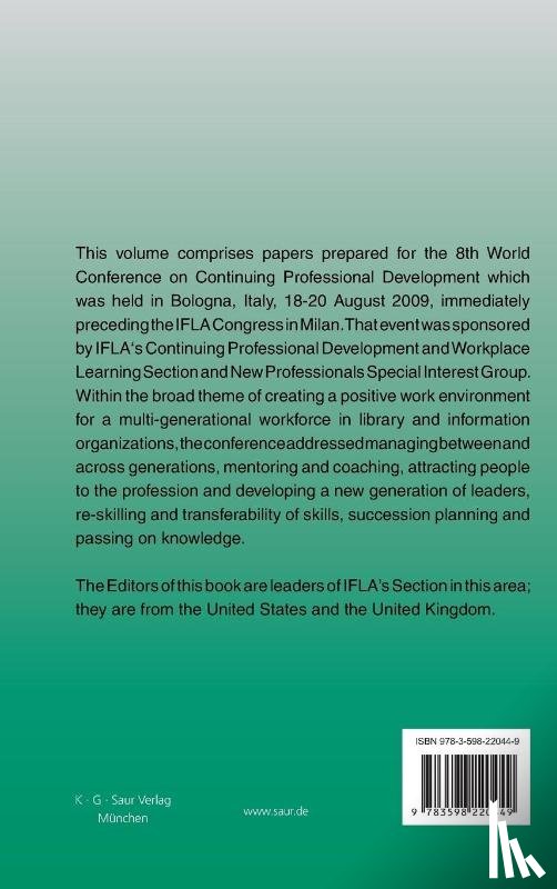  - Strategies for Regenerating the Library and Information Profession