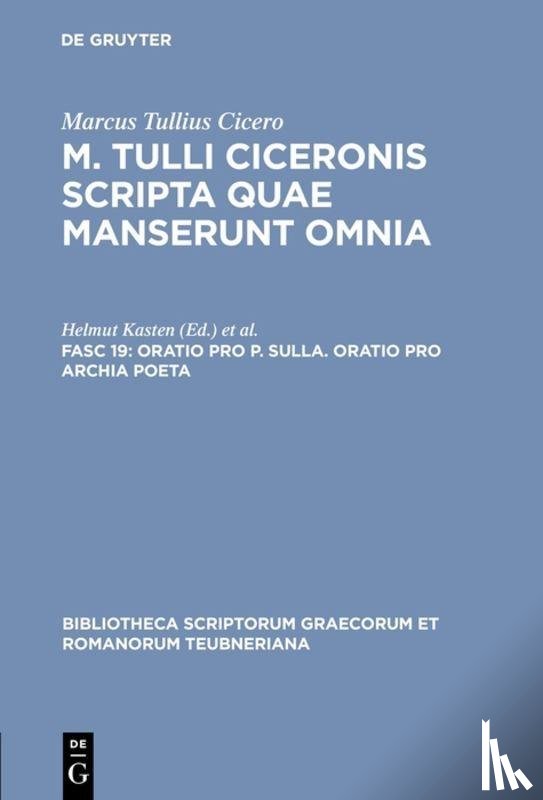 Cicero/Kasten - Scripta Quae Manserunt Omnia, Pb