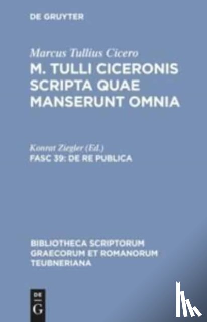 Cicero/Ziegler - Scripta Quae Manserunt Omnia, Pb