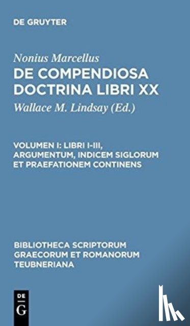 "Lindsay" - Nonius Marcellus: De Compendi CB