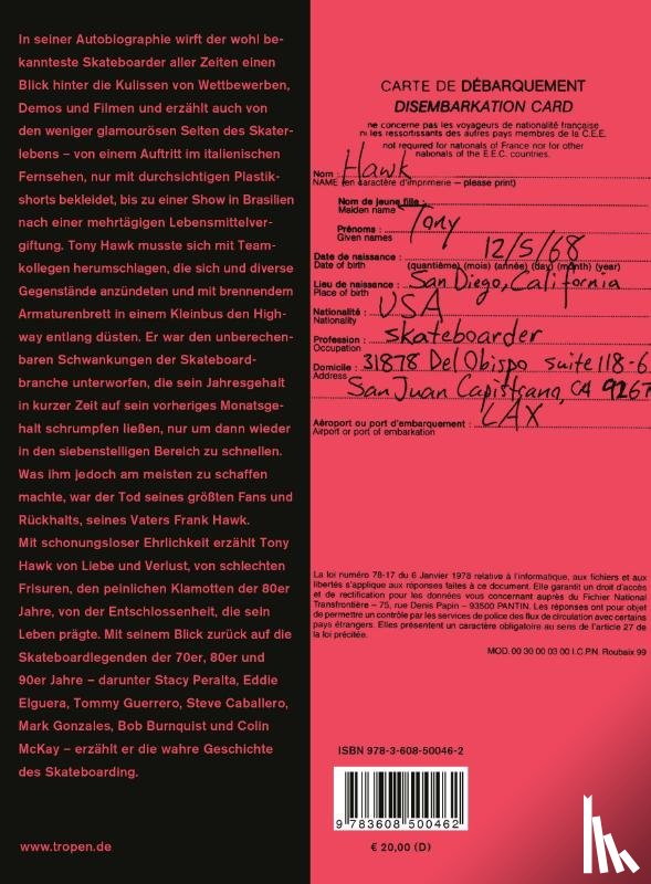 Hawk, Tony - Hawk: Beruf: Skateboarder (cc - carbon copy books, Bd. 10)