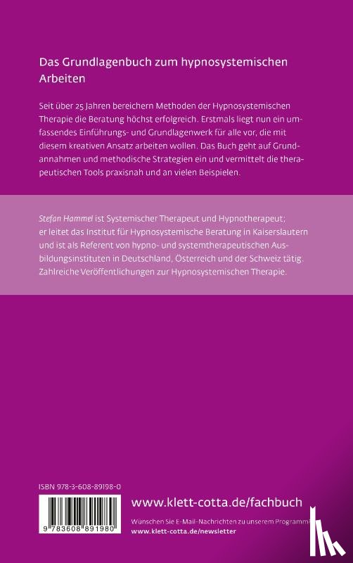 Hammel, Stefan - Hypnosystemische Therapie (Leben Lernen, Bd. 331)