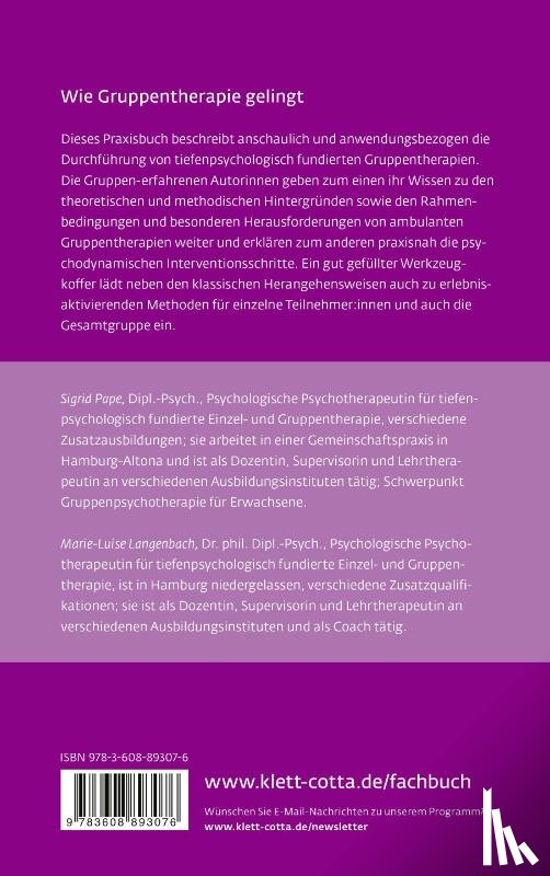 Pape, Sigrid, Langenbach, Marie-Luise - Ambulante tiefenpsychologisch fundierte Gruppentherapie (Leben Lernen, Bd. 335)