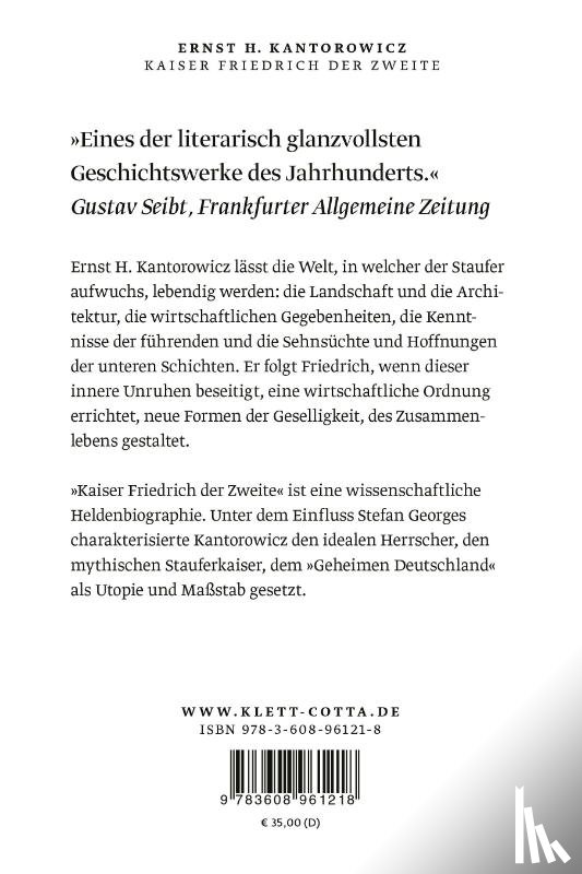 Kantorowicz, Ernst H - Kaiser Friedrich der Zweite