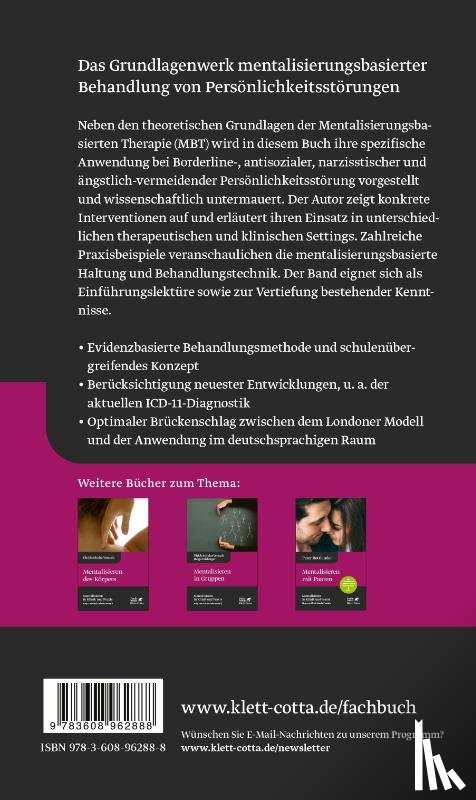Euler, Sebastian - Mentalisieren bei Persönlichkeitsstörungen (Mentalisieren in Klinik und Praxis, Bd. 6)