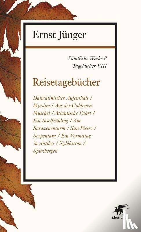 Jünger, Ernst - Sämtliche Werke - Band 8