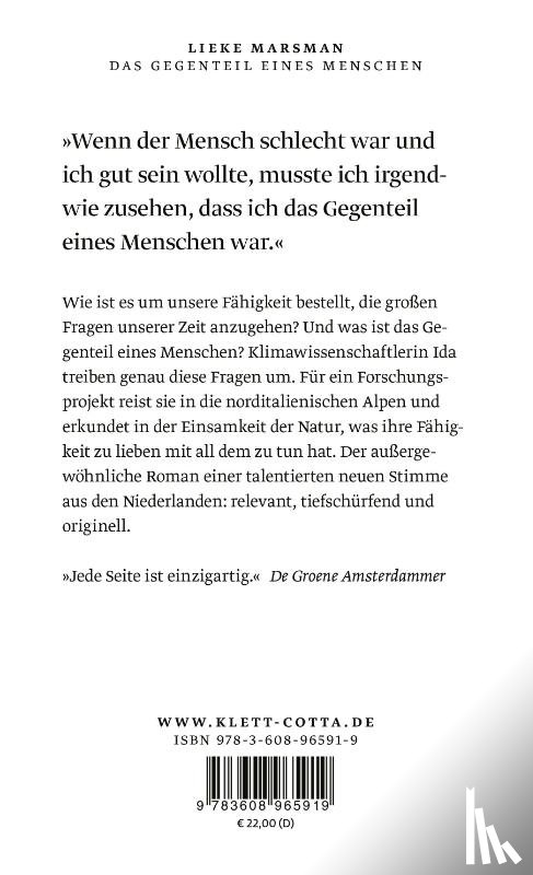 Marsman, Lieke - Das Gegenteil eines Menschen