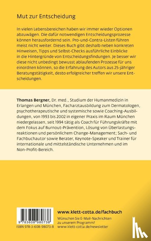 Bergner, Thomas - Gute Entscheidungen treffen