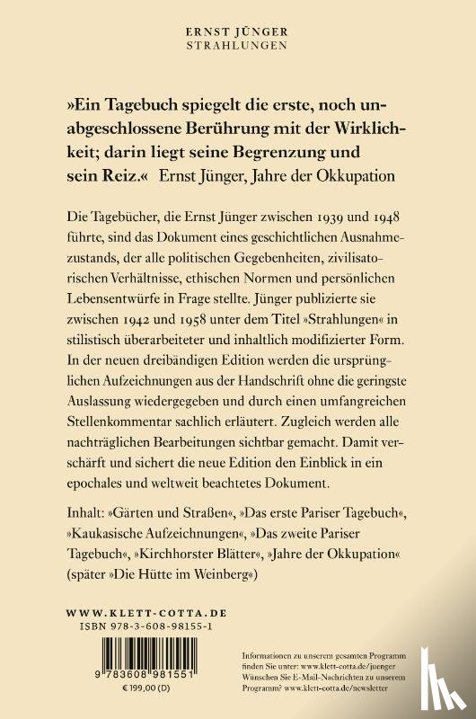 Jünger, Ernst - Strahlungen