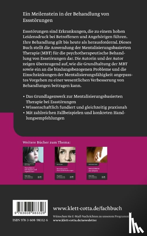 Zeeck, Almut, Euler, Sebastian - Mentalisieren bei Essstörungen (Mentalisieren in Klinik und Praxis, Bd. 8)