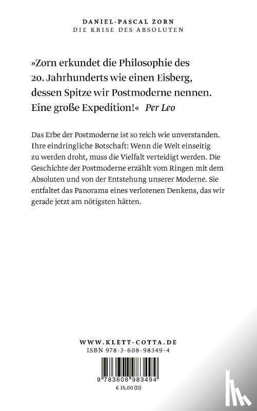Zorn, Daniel-Pascal - Die Krise des Absoluten