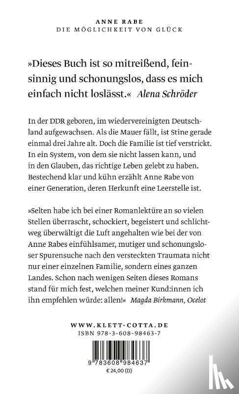 Rabe, Anne - Die Möglichkeit von Glück
