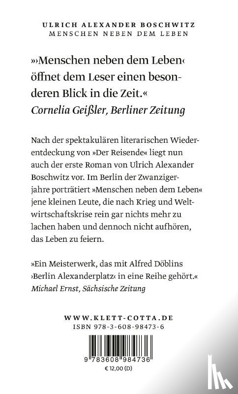 Boschwitz, Ulrich Alexander - Menschen neben dem Leben