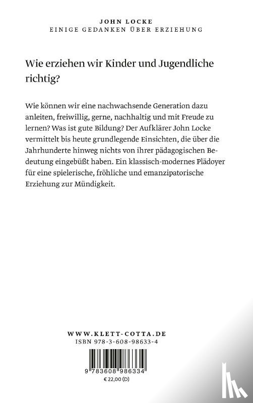 Locke, John - Einige Gedanken über Erziehung