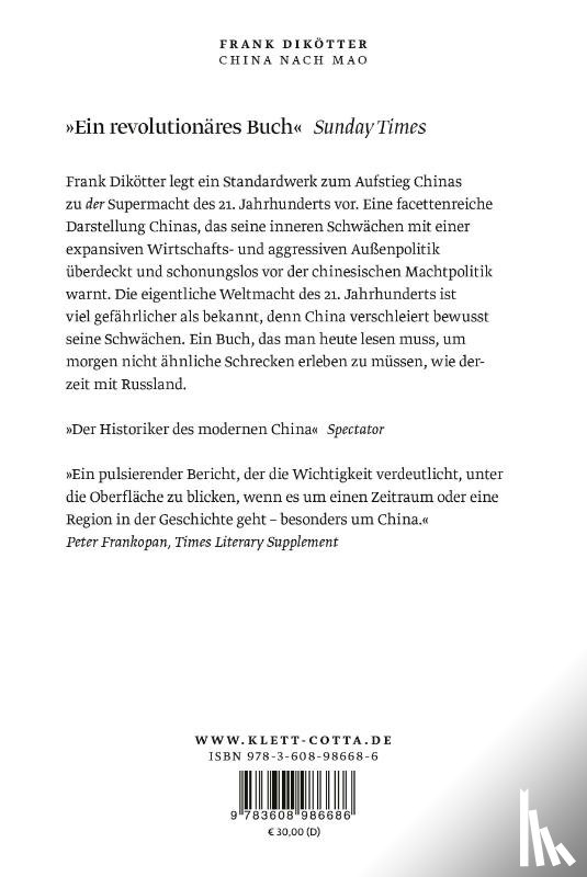 Dikötter, Frank - China nach Mao