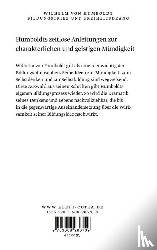 Humboldt, Wilhelm - Bildungstrieb und Freiheitsdrang
