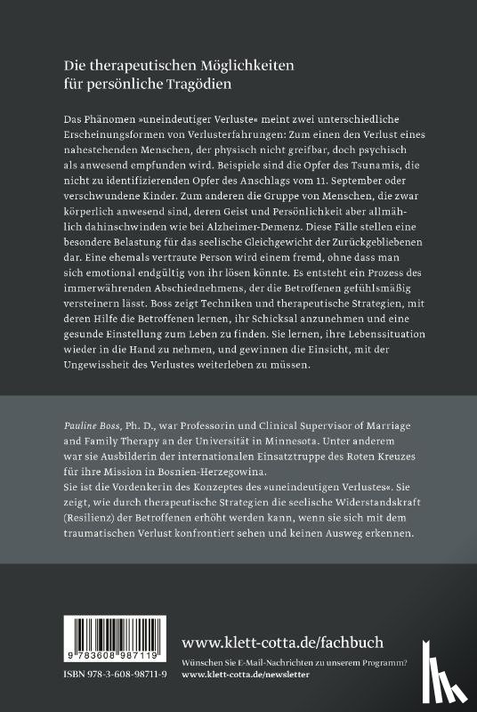 Boss, Pauline - Verlust, Trauma und Resilienz