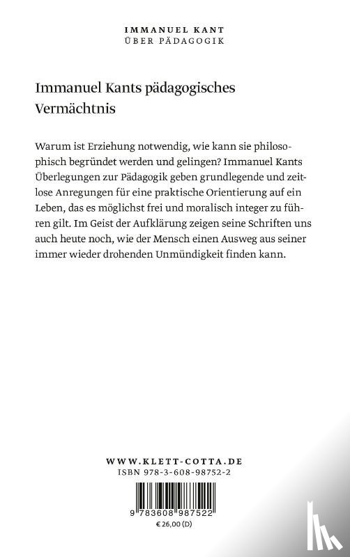 Kant, Immanuel - Über Pädagogik