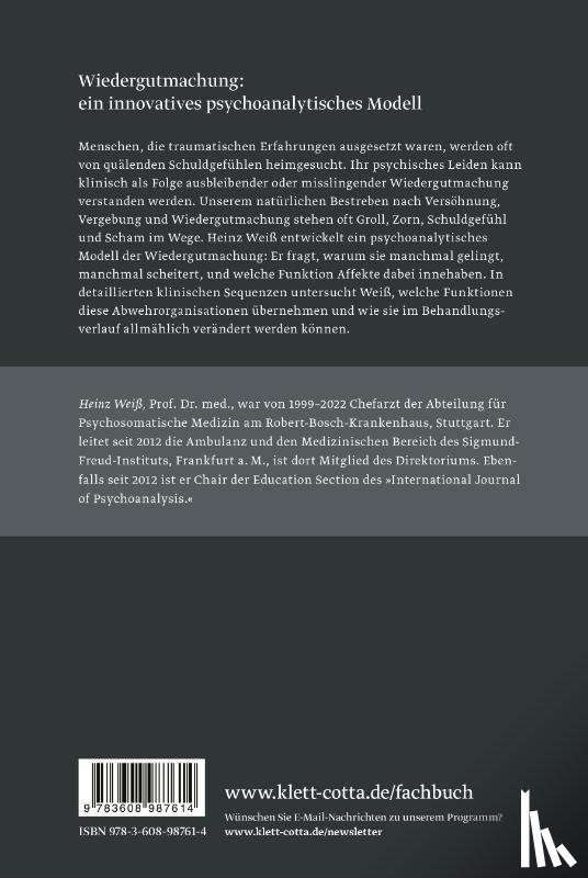 Weiß, Heinz - Trauma, Schuldgefühl und Wiedergutmachung