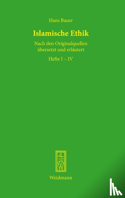 Bauer, Hans - Islamische Ethik